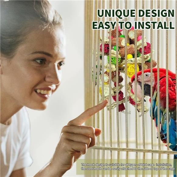 Parrot Toys, Natural Corn cob Bird chew Toys for Small and Medium-Sized Macaws - Picture 2 of 7